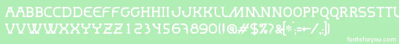 Mastum Font – White Fonts on Green Background