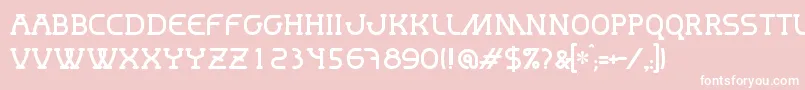 Mastum Font – White Fonts on Pink Background