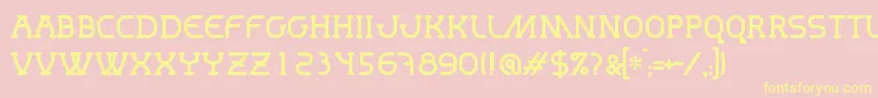 Mastum Font – Yellow Fonts on Pink Background