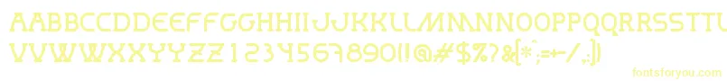 Mastum Font – Yellow Fonts on White Background