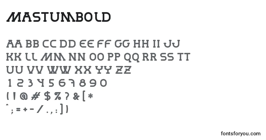 Schriftart MastumBold – Alphabet, Zahlen, spezielle Symbole