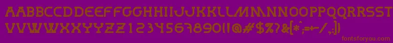 MastumBold Font – Brown Fonts on Purple Background