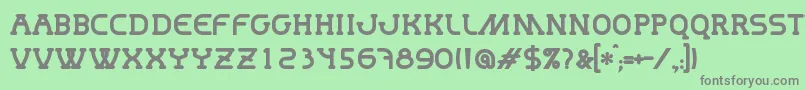 MastumBold Font – Gray Fonts on Green Background