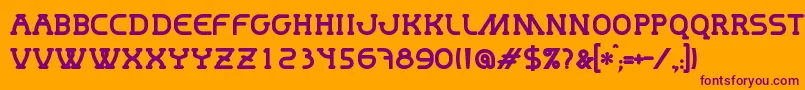 MastumBold Font – Purple Fonts on Orange Background