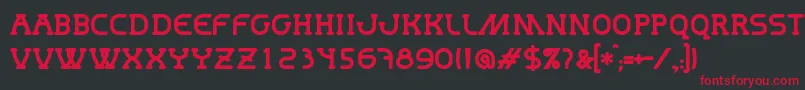 MastumBold Font – Red Fonts on Black Background