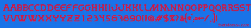 MastumBold Font – Red Fonts on Blue Background