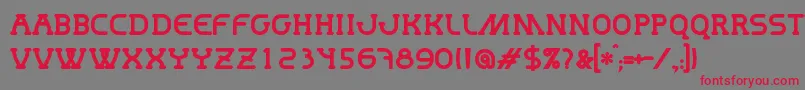 MastumBold Font – Red Fonts on Gray Background