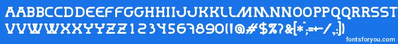 フォントMastumBold – 青い背景に白い文字