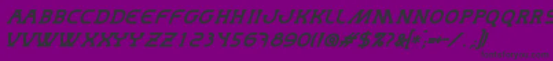 MastumBoldItalic Font – Black Fonts on Purple Background