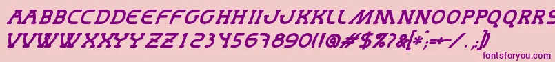 MastumBoldItalic Font – Purple Fonts on Pink Background