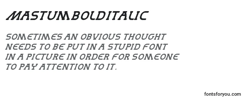 Review of the MastumBoldItalic Font