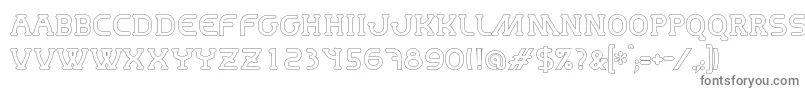 MastumHollow-fontti – harmaat kirjasimet valkoisella taustalla