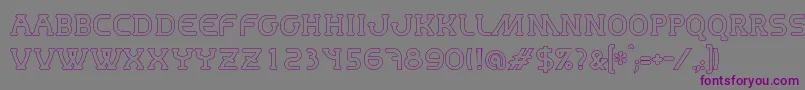 MastumHollow Font – Purple Fonts on Gray Background