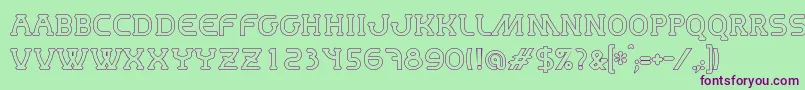 MastumHollow Font – Purple Fonts on Green Background