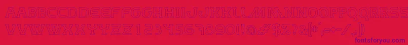 MastumHollow Font – Purple Fonts on Red Background