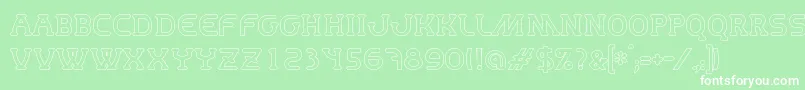 MastumHollow Font – White Fonts on Green Background