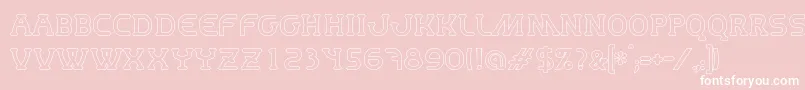 MastumHollow Font – White Fonts on Pink Background