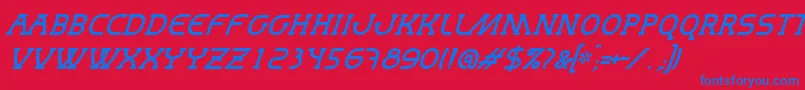 More about MastumItalic Font MastumItalic Font – Blue Fonts on Red Background