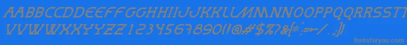 MastumItalic Font – Gray Fonts on Blue Background
