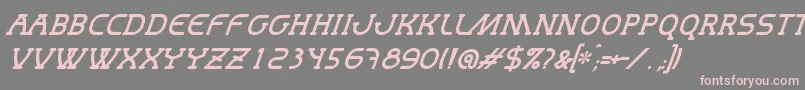 MastumItalic Font – Pink Fonts on Gray Background