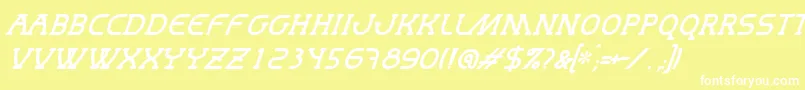 MastumItalic Font – White Fonts on Yellow Background