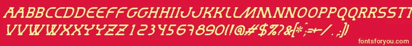 MastumItalic Font – Yellow Fonts on Red Background