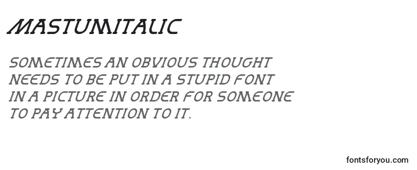 MastumItalic Font
