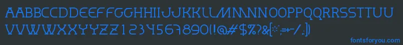 MastumThin Font – Blue Fonts on Black Background