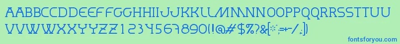 MastumThin Font – Blue Fonts on Green Background