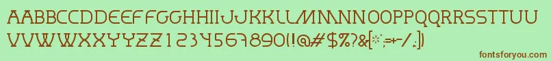 Czcionka MastumThin – brązowe czcionki na zielonym tle