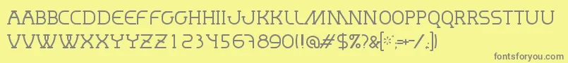 MastumThin Font – Gray Fonts on Yellow Background