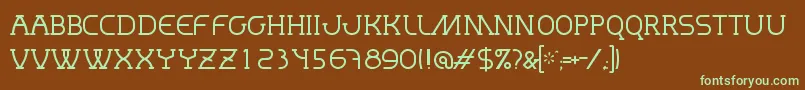 MastumThin Font – Green Fonts on Brown Background