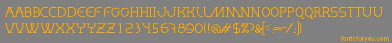 MastumThin Font – Orange Fonts on Gray Background