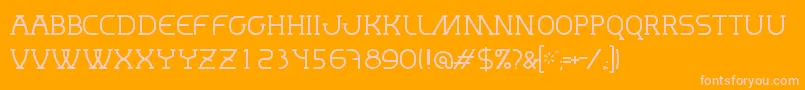 MastumThin Font – Pink Fonts on Orange Background