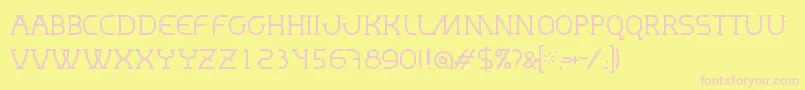 MastumThin Font – Pink Fonts on Yellow Background