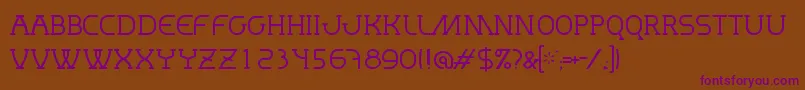 MastumThin Font – Purple Fonts on Brown Background