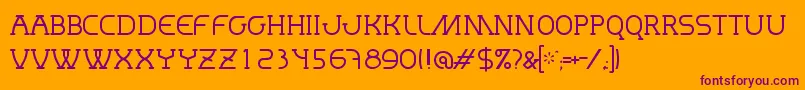 MastumThin Font – Purple Fonts on Orange Background
