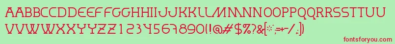 MastumThin Font – Red Fonts on Green Background