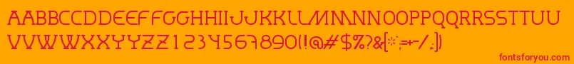 MastumThin Font – Red Fonts on Orange Background