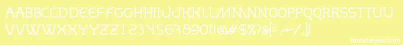 MastumThin Font – White Fonts on Yellow Background