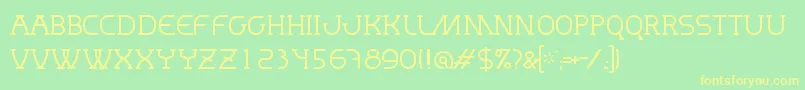 MastumThin Font – Yellow Fonts on Green Background