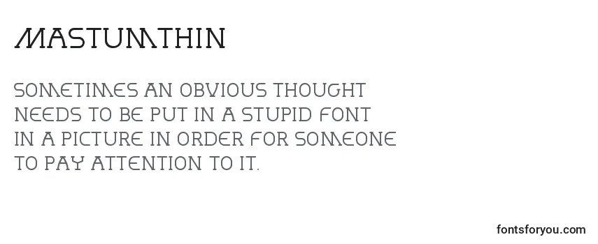 Review of the MastumThin Font