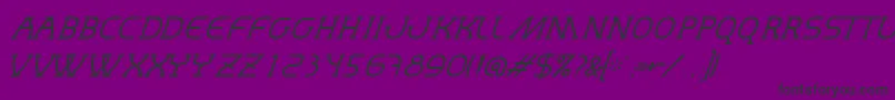 MastumThinItalic-Schriftart – Schwarze Schriften auf violettem Hintergrund
