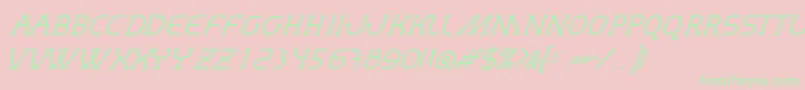 MastumThinItalic Font – Green Fonts on Pink Background
