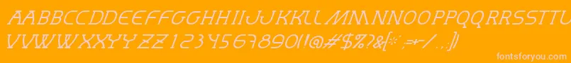 MastumThinItalic Font – Pink Fonts on Orange Background