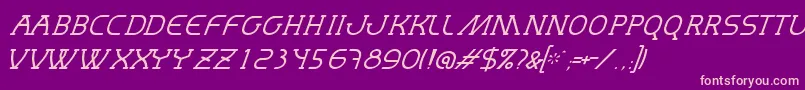 MastumThinItalic Font – Pink Fonts on Purple Background
