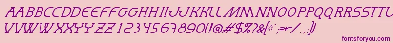 MastumThinItalic Font – Purple Fonts on Pink Background