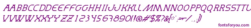 MastumThinItalic Font – Purple Fonts on White Background