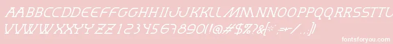 MastumThinItalic Font – White Fonts on Pink Background