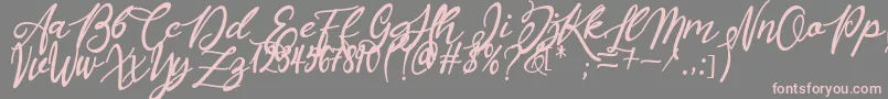 Masyieta Font – Pink Fonts on Gray Background